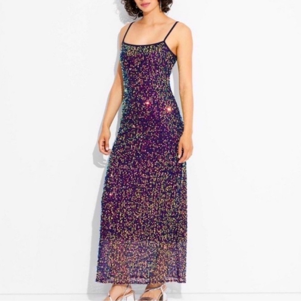Wild Fable Open Work Sequin Midi‎ Dress​